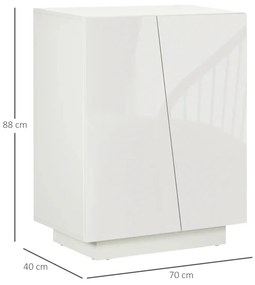 Aparador Munich de 70 cm - Branco Alto Brilho - Design Moderno