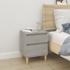 vidaXL Mesa de cabeceira 40x35x50 cm cinza cimento