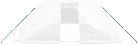 Estufa com estrutura de aço 70 m² 14x5x2,3 m branco