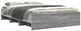 Estrutura cama 140x190 cm derivados de madeira cinzento sonoma