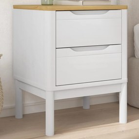 Mesa de cabeceira 45x39x57 cm madeira de pinho maciça branco