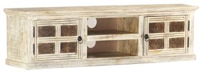 Móvel de TV 130x30x36 cm madeira de mangueira maciça