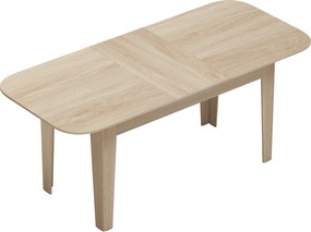 HOMCOM Mesa de Jantar Extensível para 4 a 6 Pessoas, 140-180 cm, Mesa de Cozinha Oval com Bordas Arredondadas, Carvalho | Aosom Portugal