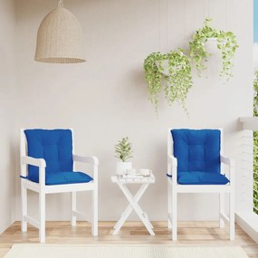 vidaXL Almofadões lombares p/ cadeiras de jardim 2pcs tecido azul real