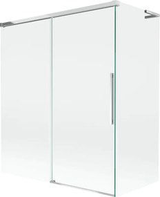 Mexen Rox L divisória de banheira de correr de 2 painéis 140 + 70 x 150 cm, transparente, cromado - 8C9L-140-070-01-00