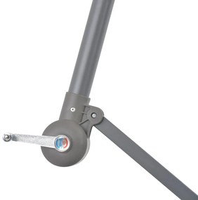 Guarda-sol cantilever com poste de alumínio 300 cm antracite