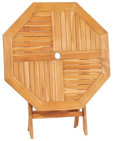 Mesa de jardim dobrável 85x85x76 cm madeira teca maciça