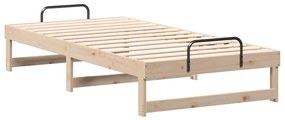 Estrutura de Cama com Alças Castanho 90 x 200 cm