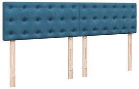 Estrutura de cama otomana com colchão 160x200 cm azul escuro