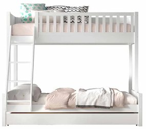 Conjunto cama Infantil SCOTT + cama familiar + cama inferior BRANCA