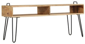 Móvel de TV madeira de mangueira maciça 110x35x45 cm