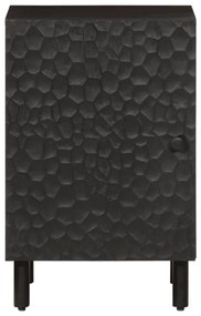 Armário de casa de banho 38x33x58 cm mangueira maciça preto