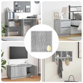 vidaXL Capa de Parafuso Autoadesiva 12 pcs Cinza Sonoma Ø 20 x 0,5 mm