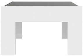 Mesa de centro luzes LED Infinity 50x50x30 cm branco