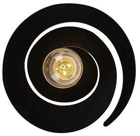 Candeeiro de teto inteligente com abajur em espiral preto incl. Wi-Fi A60 - Scroll