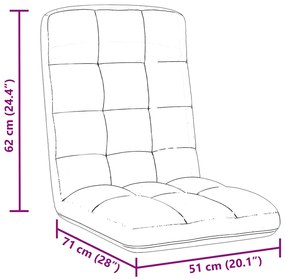 Colchão dobrável 71x51x62 cm tecido cinzento nublado