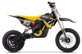 Mini moto elétrica para crianças MINICROSS 1100W Roan 903 motor eléctrico Brush 12/10" Azul Amarelo