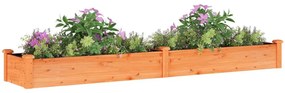 Canteiro elevado c/ forro 240x45x25 cm abeto maciço castanho