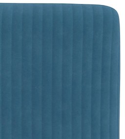 Cadeiras de jantar 2 pcs veludo azul