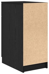 Armário de Mesa vidaXL em Carvalho Preto - 33x50x75 cm - Feito de Made