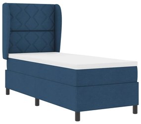 Cama Box com Colchão - Azul, 80x200 cm, Tecido