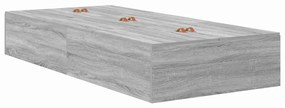 Cama de Armazenamento Cinzento Sonoma 90x190 cm