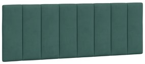 Estrutura de cama c/ luzes LED 140x200 cm veludo verde-escuro