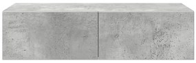 Prateleira parede c/ gavetas 60x26,5x15 cm derivados de madeira
