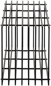 Suporte para lenha Irving em aço inoxidável 50 x 150 x 40 cm Preto