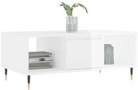 Mesa de centro 90x50x36,5 cm derivados madeira branco brilhante
