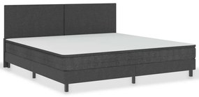 Cabeceira de cama 200x200 cm tecido cinzento-escuro