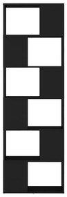 Estante/divisória 60x24x186 cm contraplacado preto