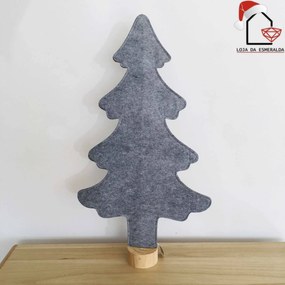 Árvores de Natal | Felcro Cinza - Pequeno
