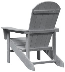 Cadeira Adirondack Cinzento Claro 74x82x91 cm HDPE