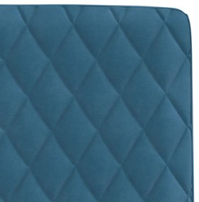 Cadeiras de jantar 4 pcs veludo azul