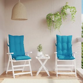 vidaXL Almofadões cadeira encosto alto 2 pcs tecido oxford azul-claro