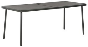 vidaXL Mesa de jardim 180x83x72 cm aço cinzento-escuro