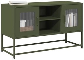 Móvel de TV 100,5x39x60,5 aço verde azeitona