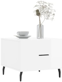 Mesas de centro 2 pcs 50x50x40 cm branco brilhante