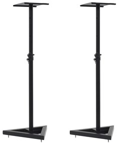 vidaXL Suportes de colunas monitores de estúdio 2 pcs aço preto