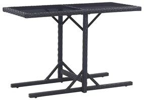 3 pcs conjunto de jantar para jardim preto
