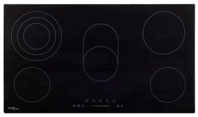 vidaXL Placa de cerâmica com 5 discos ecrã tátil 8500 W 77 cm