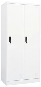 vidaXL Roupeiro 80x50x180 cm aço branco