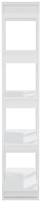 Estante/divisória 80x30x160 cm branco brilhante