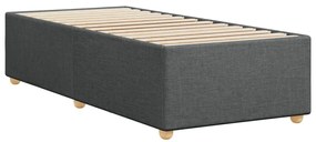 Estrutura de cama sem colchão 90x190 cm tecido cinzento-escuro