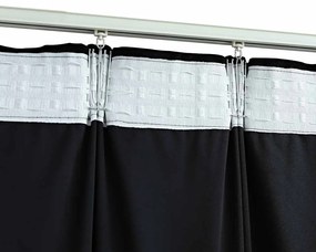 Cortinas blackout com ganchos 2 pcs 140x245 cm veludo preto