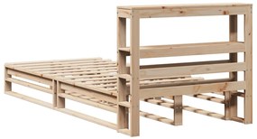 Cama sem colchão 90x190 cm madeira de pinho maciça