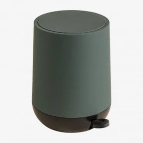 Lixeira Vesey Com Tampa E Pedal Verde Éter - Sklum