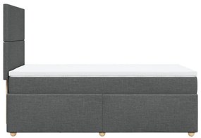Cama com molas/colchão 80x200 cm tecido cinzento-escuro