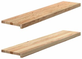 vidaXL Soleiras da janela 2 pcs 120x25x2cm carvalho maciço não tratado